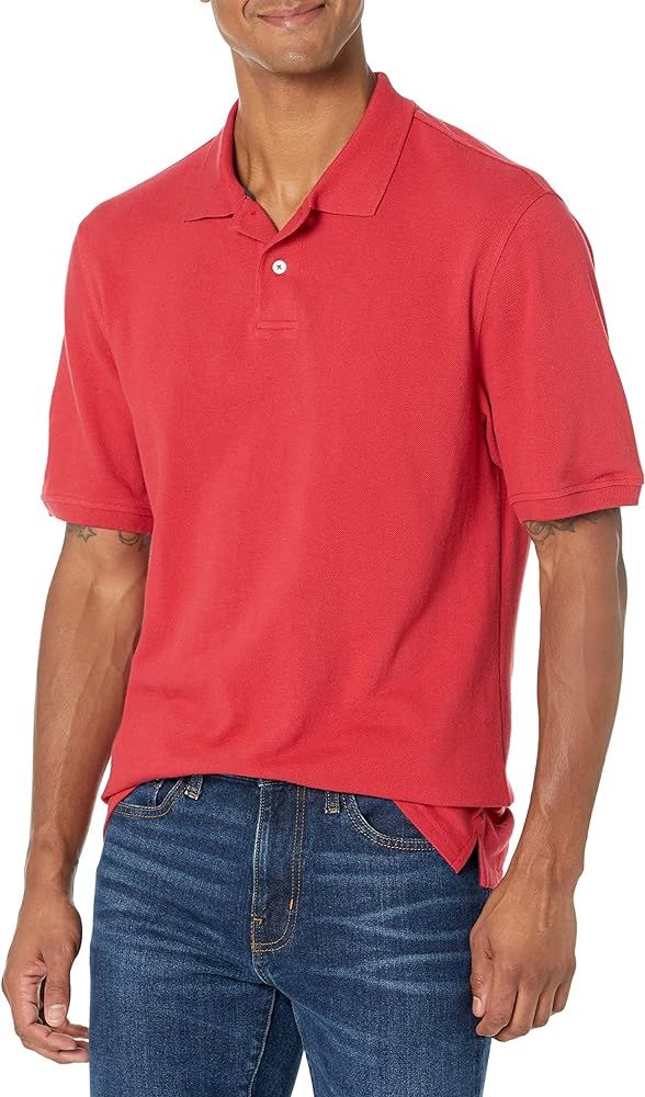 Amazon Essentials Men's Regular-Fit Cotton Pique Polo Shirt (Available in Big & Tall)