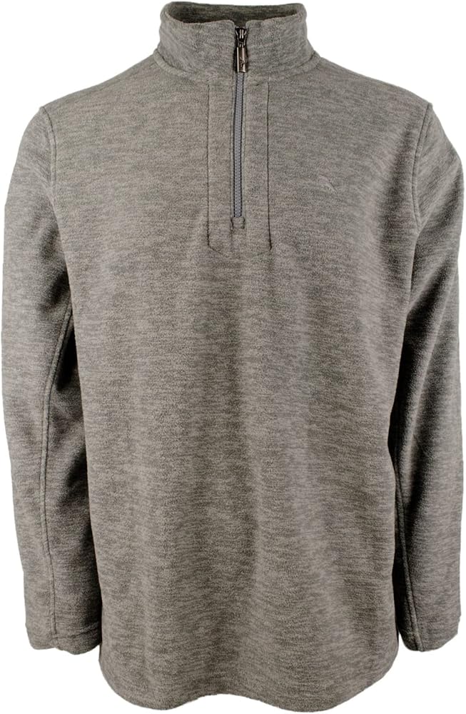 Tommy Bahama Men's Cloud Peak Half Zip Fleece Pullover (Ash Grey, 3XLT)