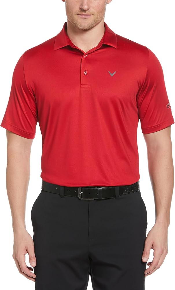 Callaway Men's Performance Short Sleeve Jacquard Polo with Swing Tech