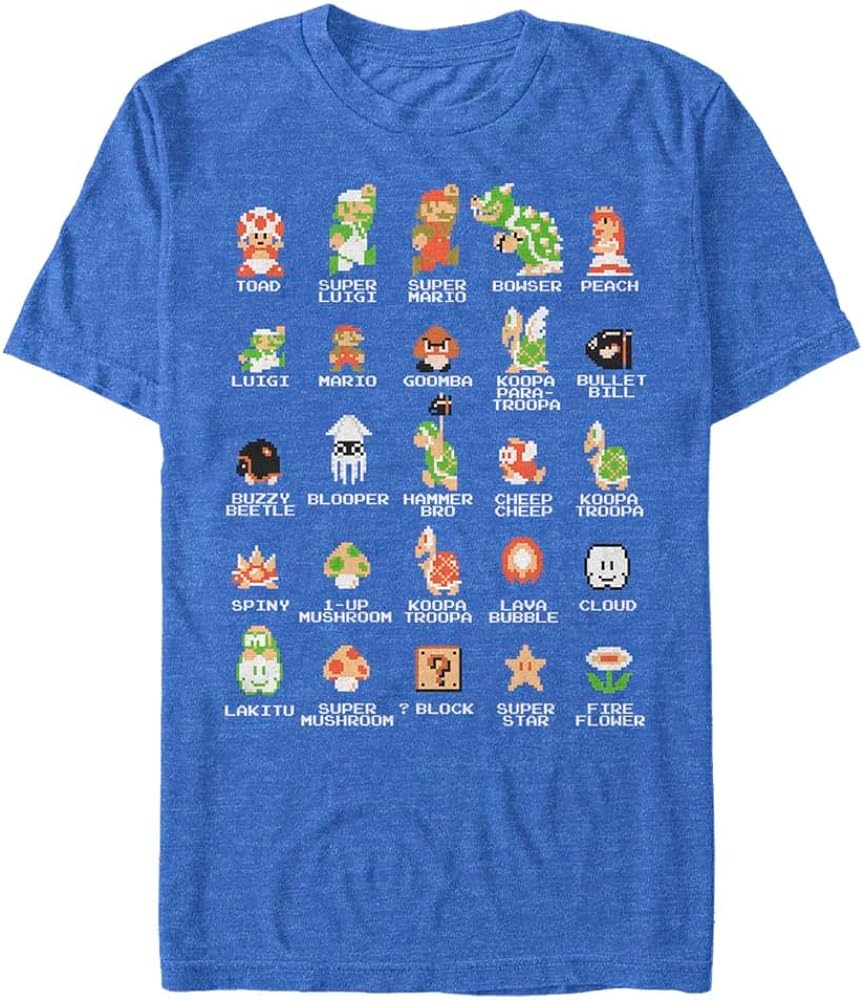 Nintendo Men's Pixel Cast T-Shirt