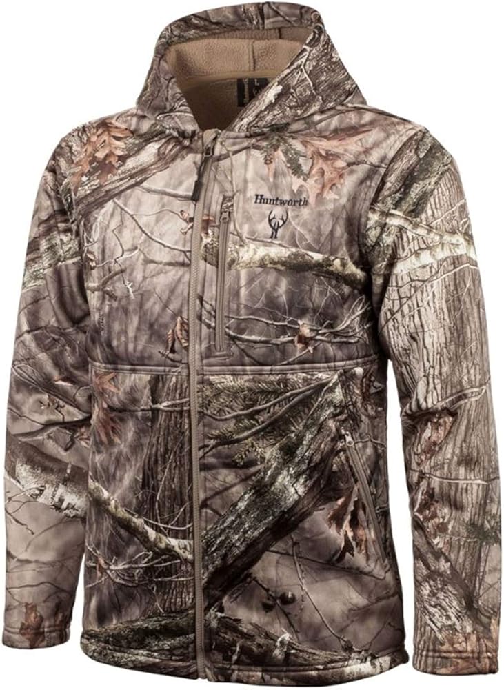 Huntworth Men’s Heavy Weight Soft Shell Hunting Jacket, Hidden, Medium