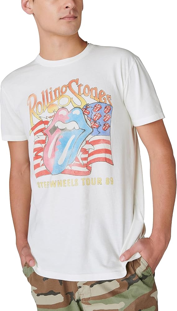 Lucky Brand Men's Rolling Stones Steel Wheels Tee