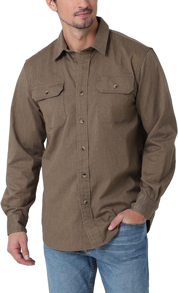 Wrangler Authentics Men's Long Sleeve Classic Woven Shirt