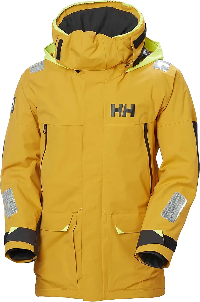 Helly-Hansen Skagen Waterproof Jackets for Men Featuring Windproof Sailing Fabric and Packable Neon Yellow Hood, CLOUDBERRY - 2X Large