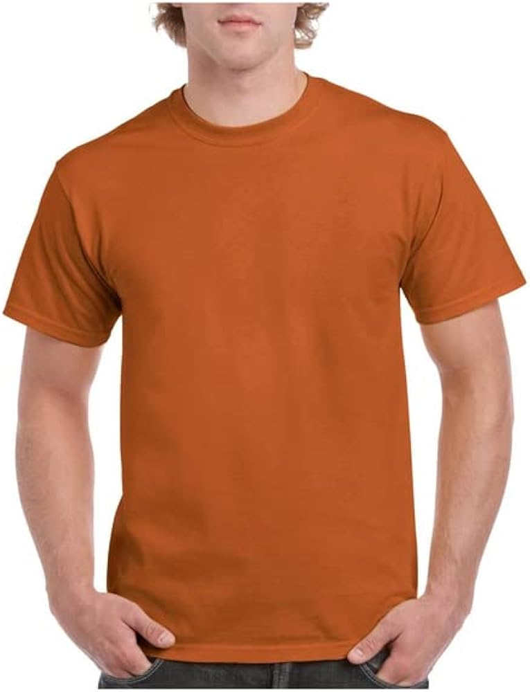 Gildan, Blank Heavy Cotton Tee Unisex, (G5000). Texas Orange