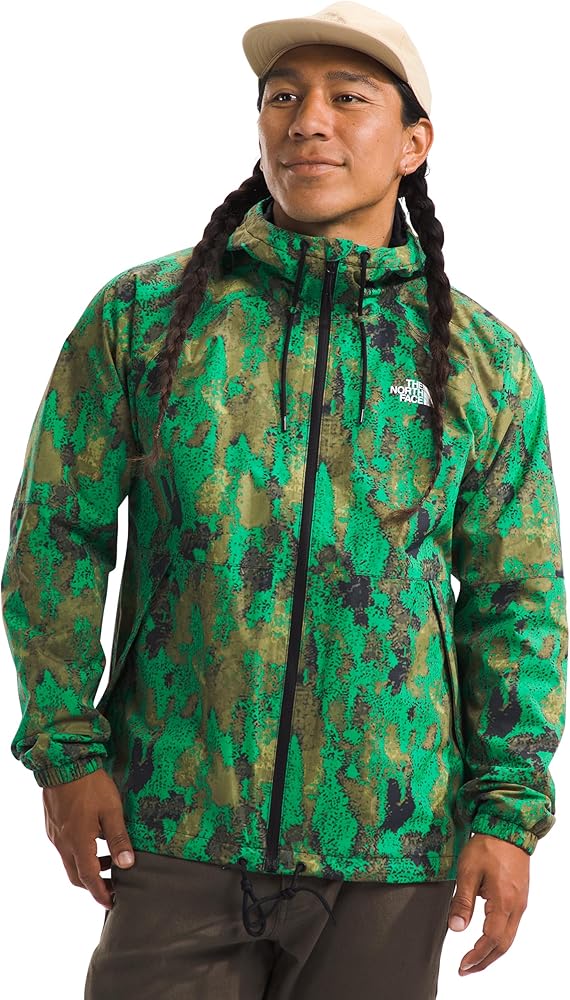 THE NORTH FACE Men's Antora Rain Hoodie (Big and Standard Size), Optic Emerald Generative Camo Print, Medium