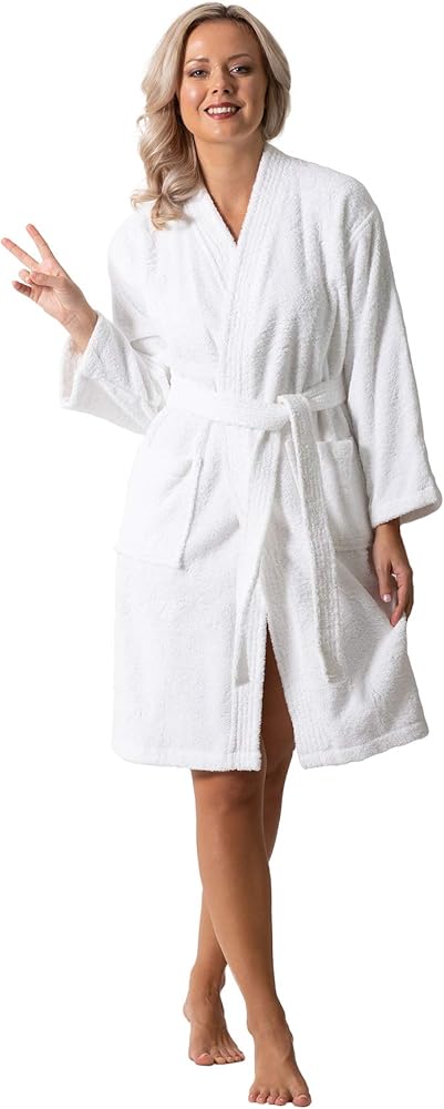 Luxurious Turkish Terry Kimono Collar Super-Soft Terry Absorbent Bathrobes for Women