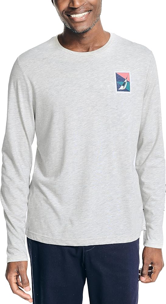 Nautica Men's Sustainably Crafted Long-Sleeve Graphic T-Shirt