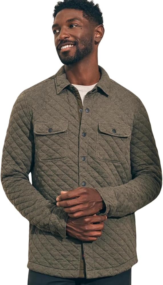 Faherty Men's Epic Quilted CPO Fleece