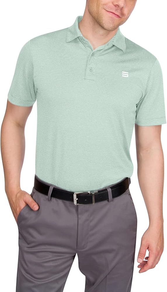 Three Sixty Six Golf Shirts for Men - Men’s Quick Dry Polo Shirt - 4-Way Stretch & UPF 50