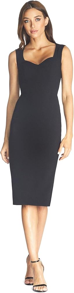 Dress the Population Women's Elle Sweetheart Sleeveless Bodycon Midi Dress