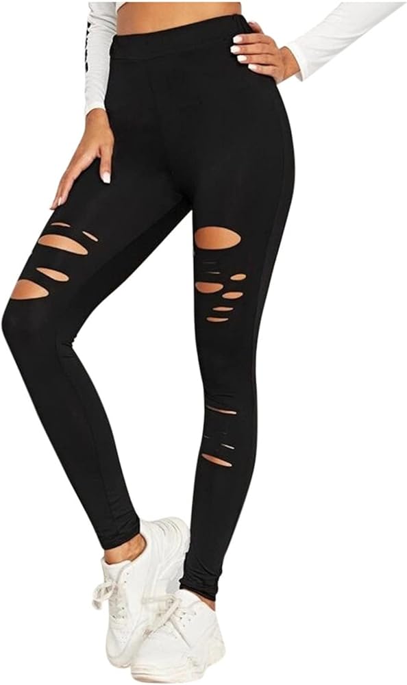 Ripped Warrior Legging for Women - High Waist Tummy Control Yoga Pants Workout Athletic Pants