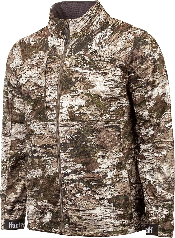 Huntworth Men's Elkins Mid Weight Windproof, Soft Shell Jacket, Grid Fleece Interior