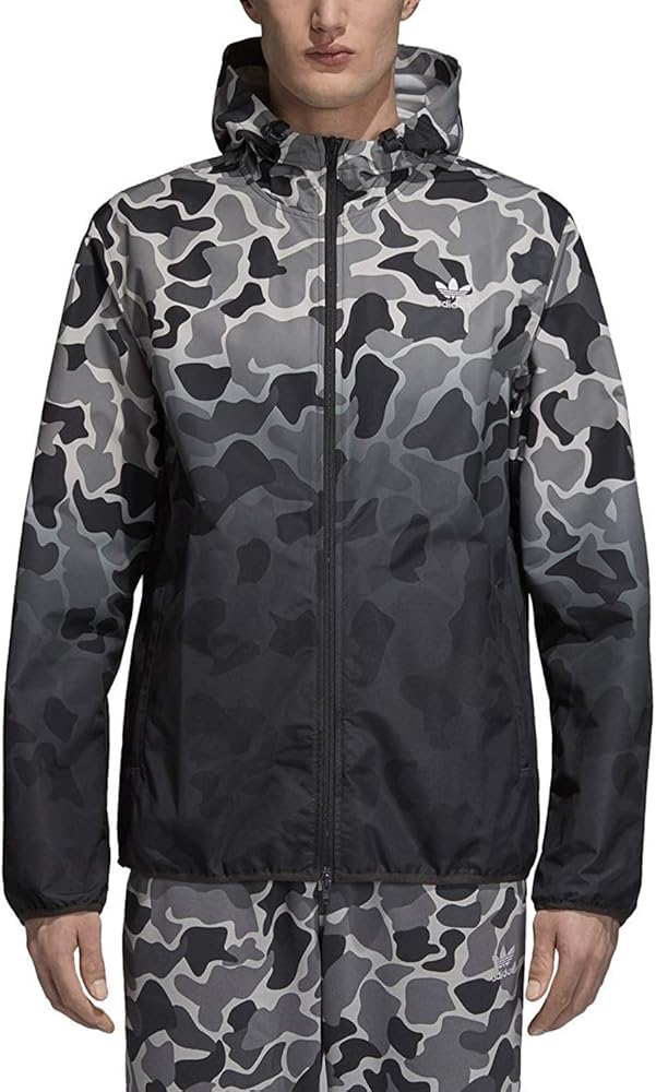 adidas Originals Men's Camo Dipped Windbreaker, multi, M