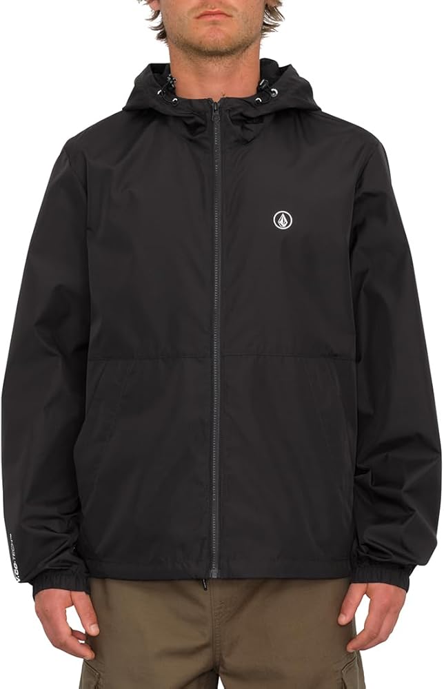 Volcom Men's Phase 91 Hooded Water Resistant Windbreaker Jacket