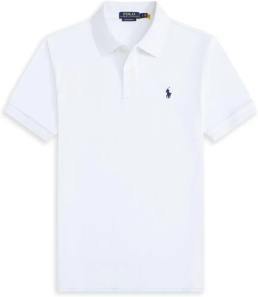 Mens Short Sleeve Polo Shirt, X-Large, White