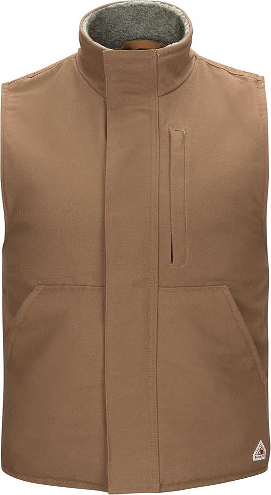 Bulwark Men's Sherpa Lined Brown Duck Vest