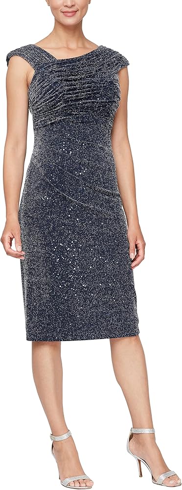 Alex Evenings Women's Short Embroidered Dresses