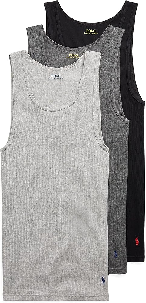 POLO RALPH LAUREN Men's Classic Fit Cotton Tanks 3-pack