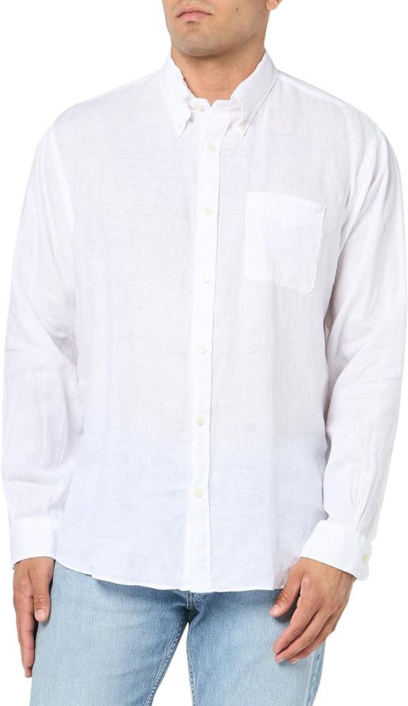 Brooks Brothers Men's Irish Linen Long Sleeve Sport Shirt