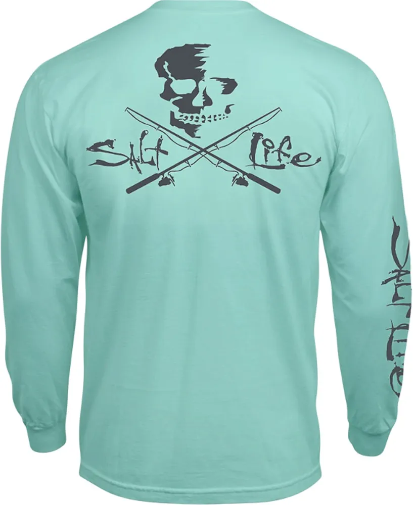 Salt Life Men's Skull and Poles Long Sleeve Classic Fit Shirt