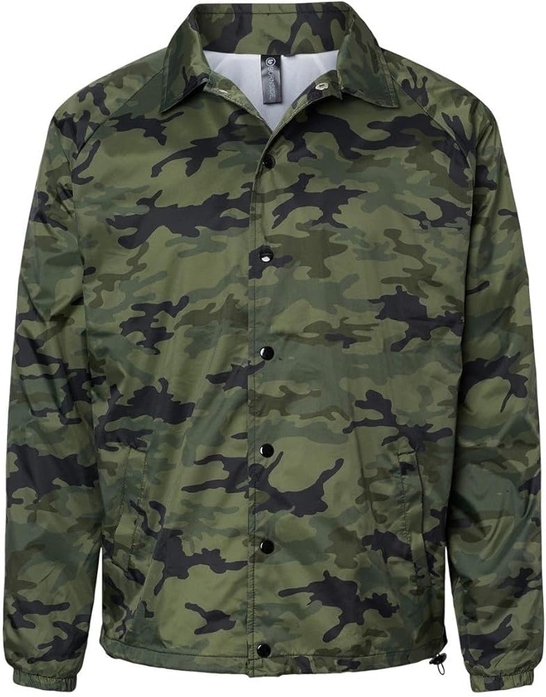 Burnside Mens Mentor Coaches Jacket, XL, Green Camo