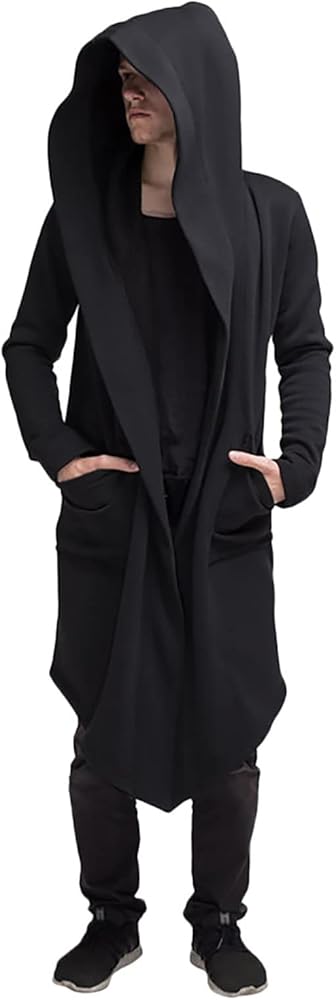 Men's Trench & Rain Coats Slim Fit Hoodie Lightweight Coat Casual Long Jacket Cloak Hooded Cape Coats, XL-3XL