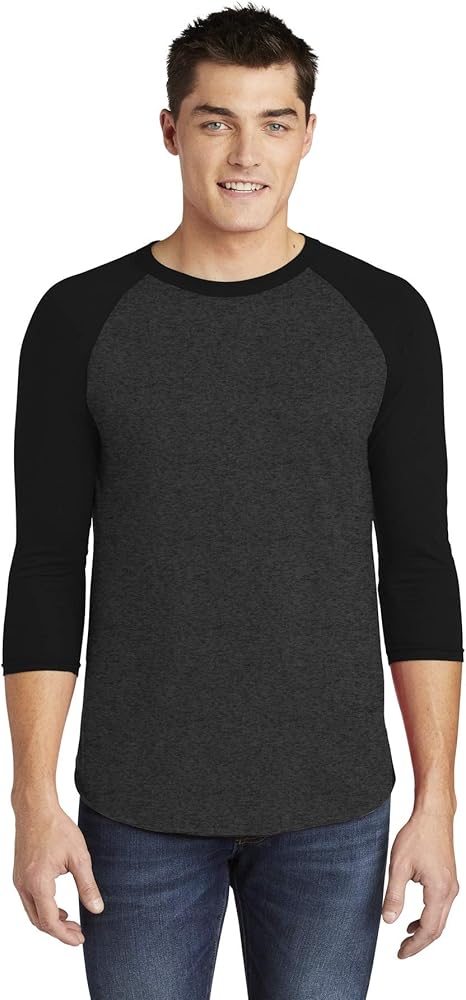 American Apparel Men's Unisex Poly-Cotton Raglan T-Shirt