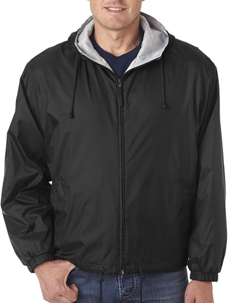 UltraClub 8915 Adult Fleece Lined Jacket Black XX-Large