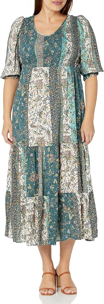 Avenue Women's Plus Size Maxi Cheree Shirred