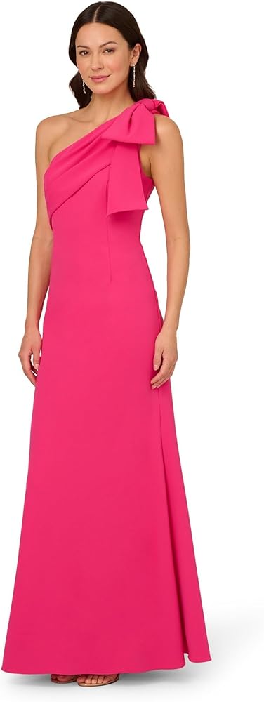 Adrianna Papell Women's Stretch Crepe Long Dress