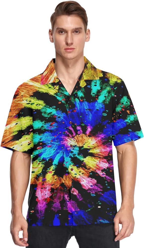 Hawaiian Shirt for Men Short Sleeve Beach Shirts Casual Button Down Shirt