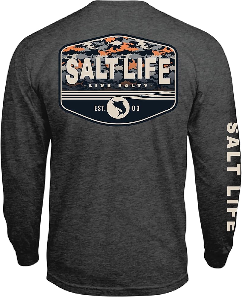 Salt Life Men's Aquatic Journey Fade Long Sleeve Tee