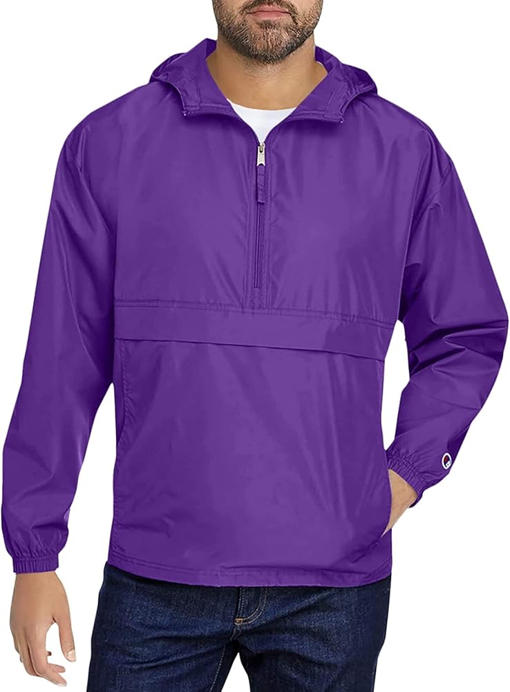 Champion Packable Quarter-Zip Jacket XL Purple