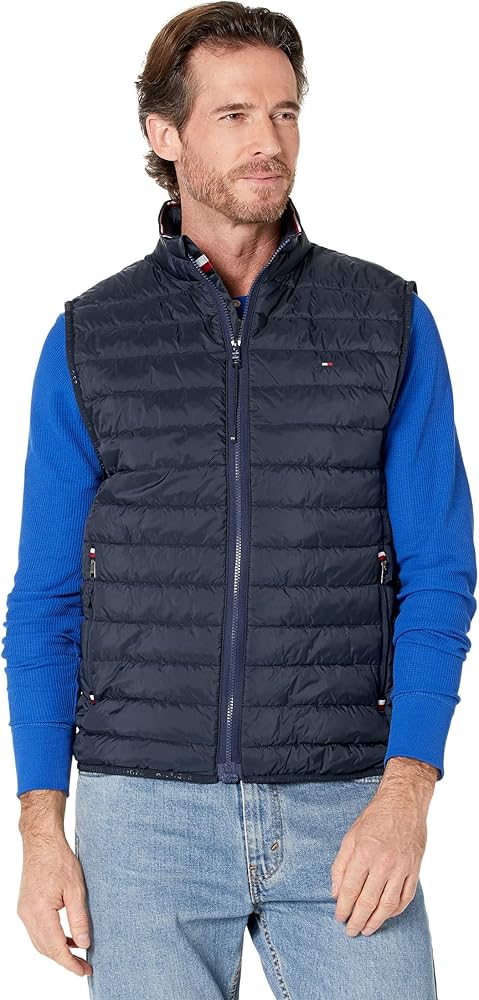 Tommy Hilfiger Men's Adaptive Packable Vest With Zipper Closure