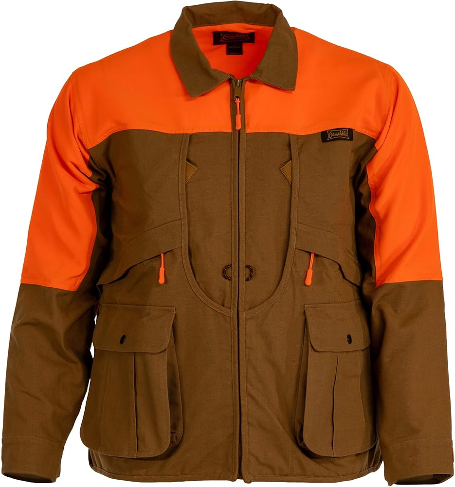 Gamehide Brush Breaker Upland Pheasant Hunting Cotton Canvas Jacket With Game Bag