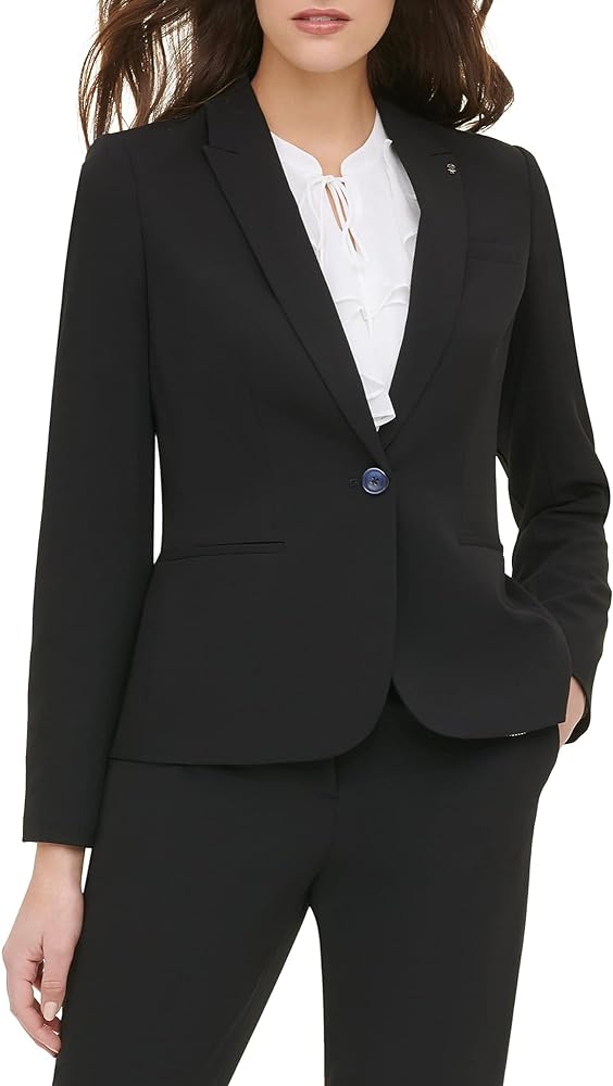 Tommy Hilfiger Women's Blazer – Business Jacket with Flattering Fit and Single-Button Closure