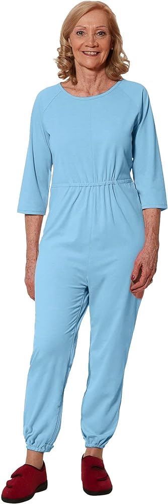 Ovidis Dementia Clothing - Alzheimers Anti-Strip Jumpsuit - Onesie for Elderly Women - Carrie