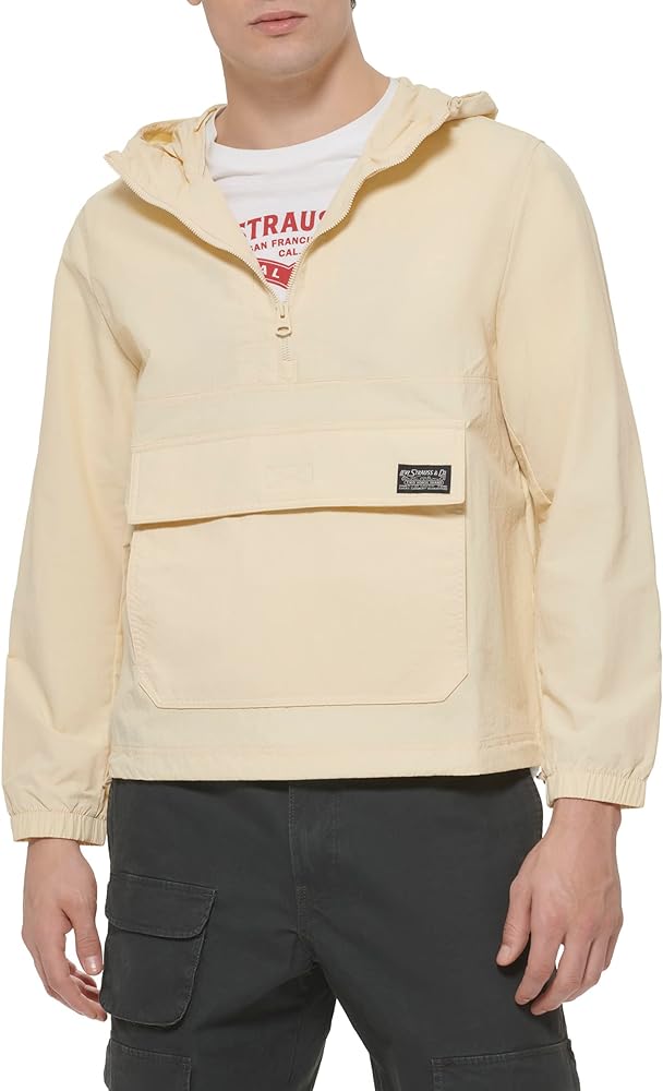 Levi's Men's Lightweight Taslan Hooded Popover Windbreaker Jacket