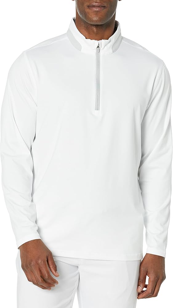 Puma Golf NA Men's Lightweight 1/4 Zip, White Glow-ASH Gray, 3X-Large