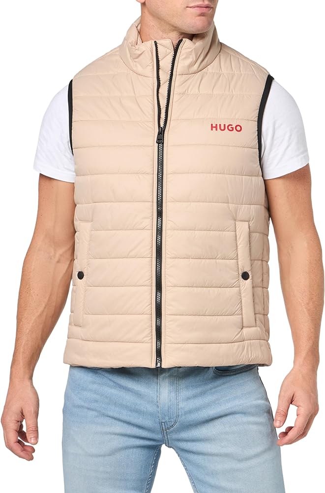 HUGO Mens Stand Collar Puffer Vest