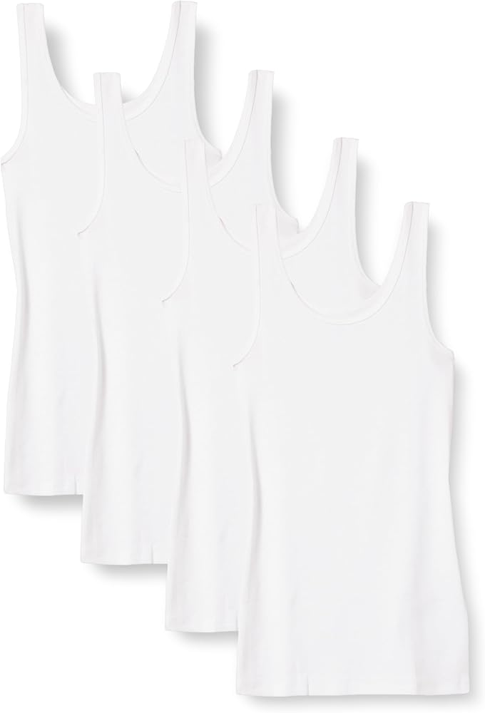 Amazon Essentials Women's Slim-Fit Tank, Pack of 4