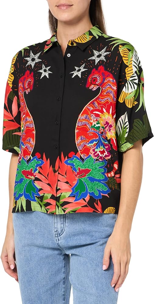 Desigual Women's Woman Woven Shirt Short Sleeve