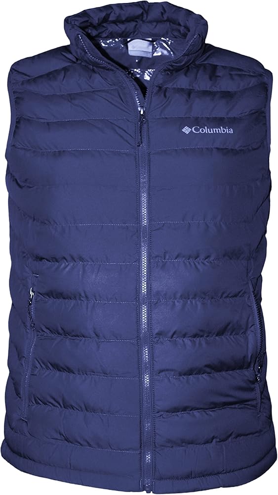 Columbia Mens White Out Omni-Heat Puffer Vest (as1, alpha, l, regular, regular, Collegiate Navy 464, Large)