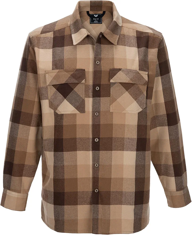 Vertx Last Line Mens Long Sleeve Plaid Flannel Tactical Shirt with Pockets built for Concealed Carry, CCW, and Daily Wear