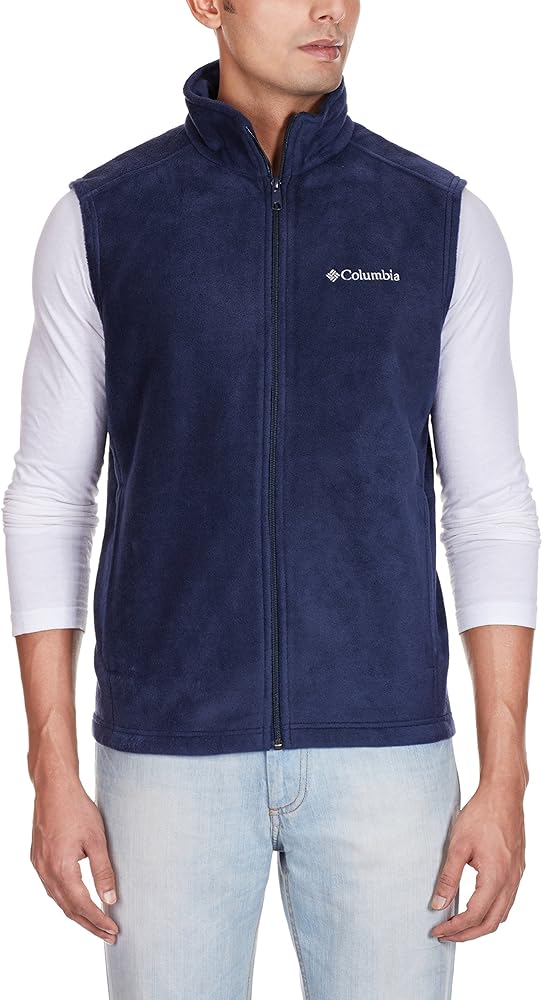 Columbia Men's Cathedral Peak II Fleece Vest, Collegiate Navy, Medium