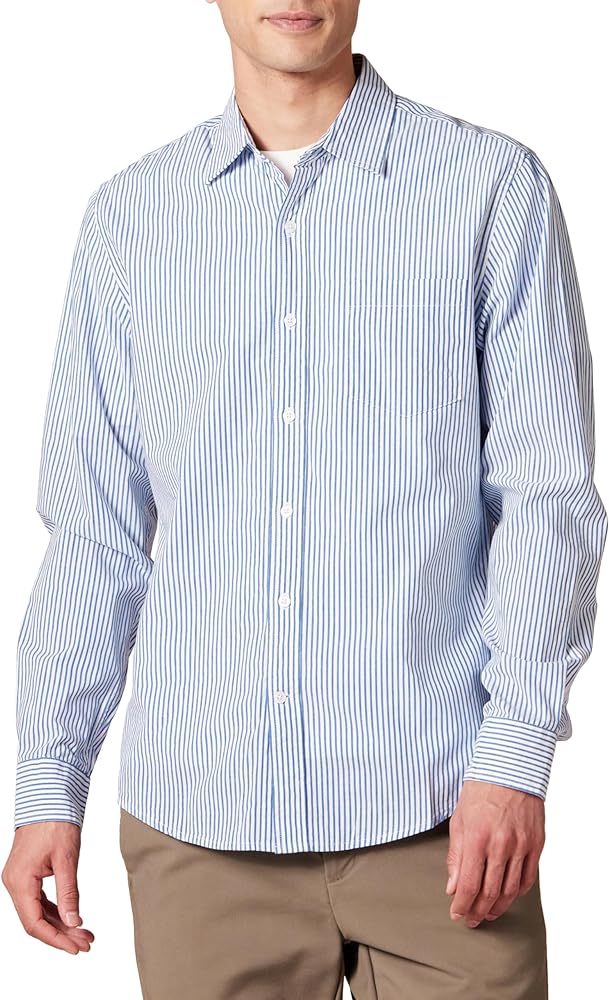 Amazon Essentials Men's Slim-Fit Long-Sleeve Poplin Shirt