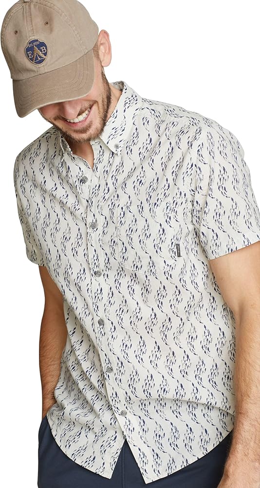 Eddie Bauer Men's Printed Baja Short-Sleeve Shirt