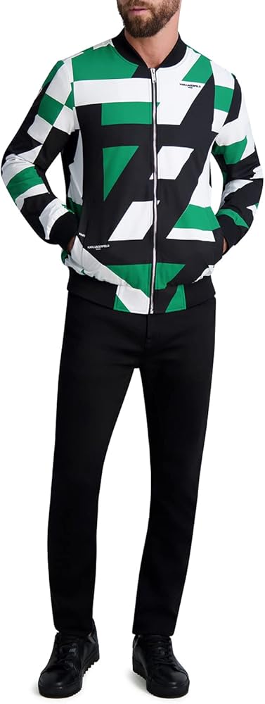 KARL LAGERFELD Men's Color Block Jacket