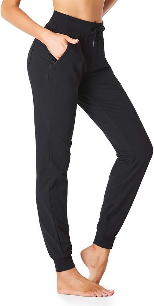 SEVEGO Lightweight Women's 30"/32"/34"/36" Tall Inseam Cotton Soft Jogger with Zipper Pockets Cargo Pants